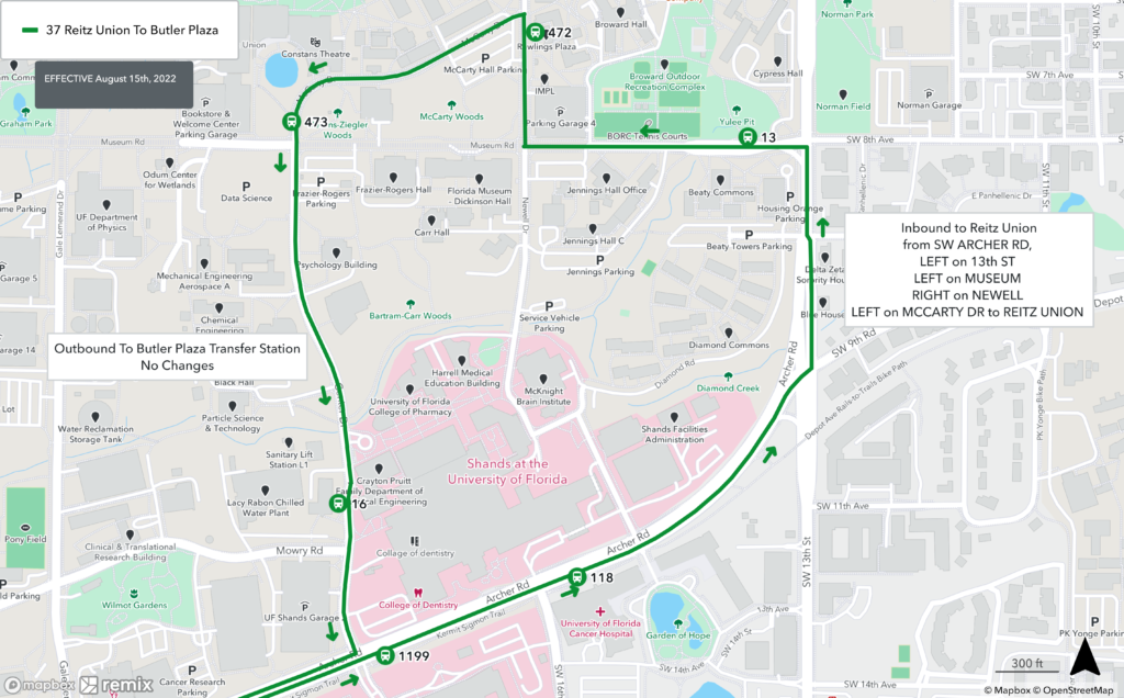 city of gainesville rts route 37 detour