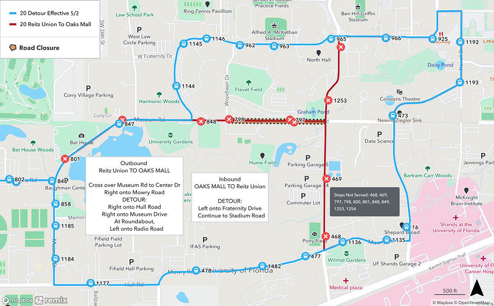 Route 020 - Detour Effective May 2nd