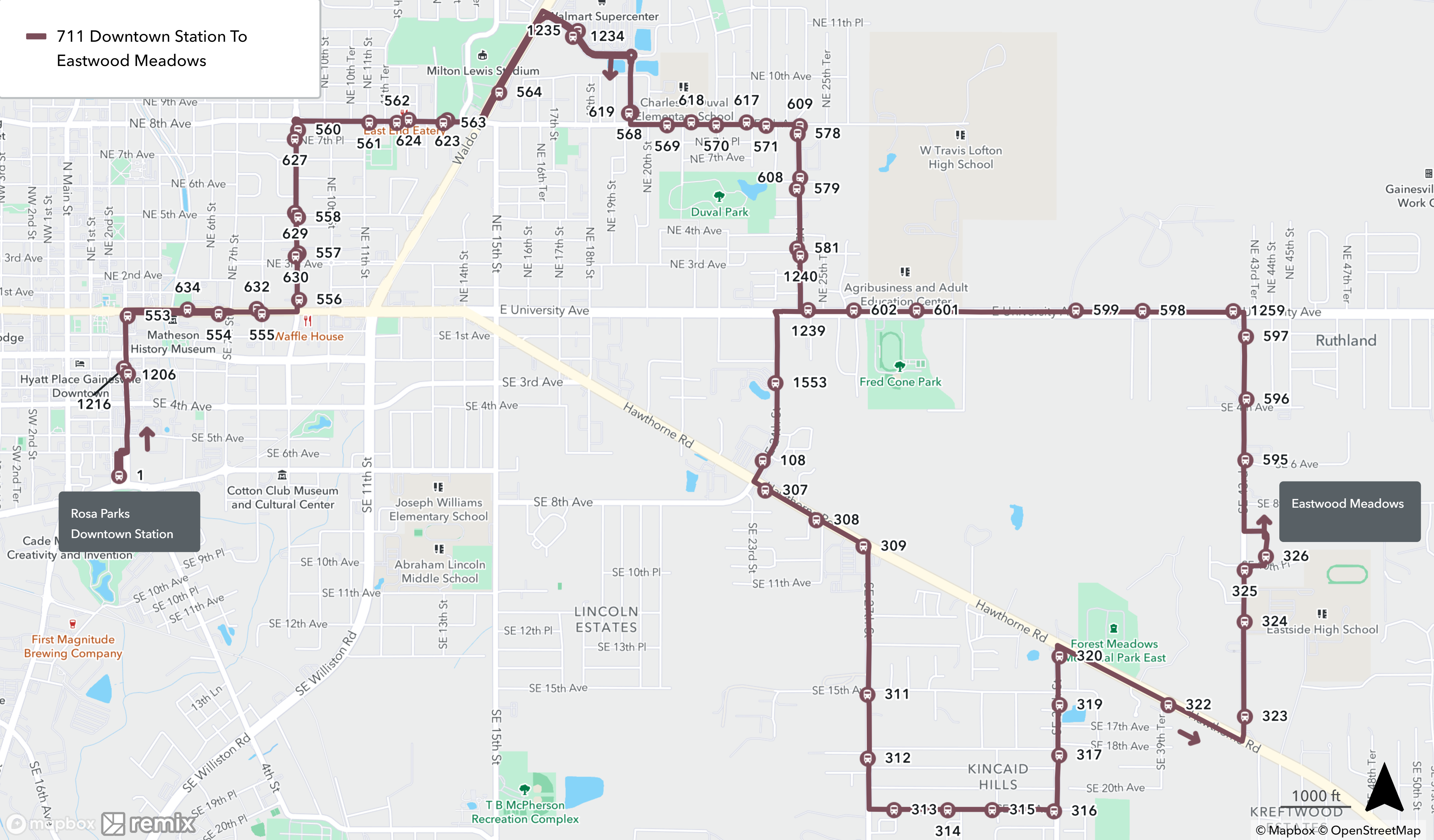 Route 711 Complete Route