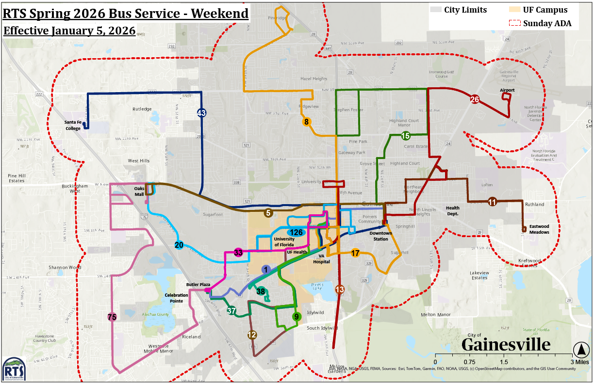 Sunday ada service map