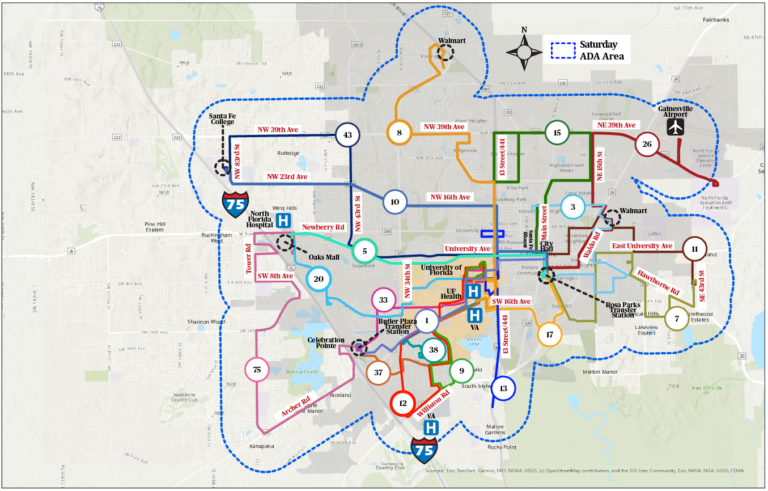 Spring 2026 Service Map Regional Transit System RTS RTS System Map Spring 2026 768x491 