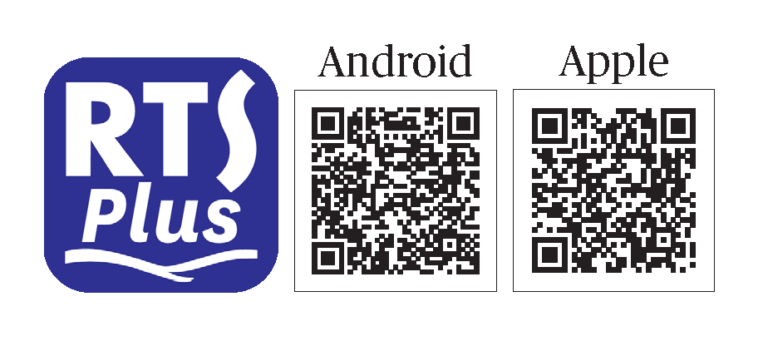 RTS Plus QR codes for mobile app