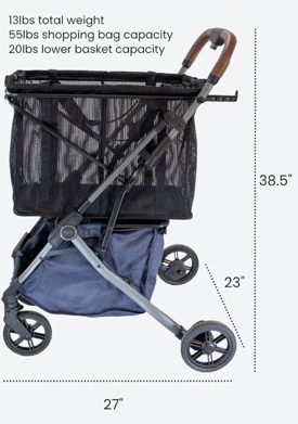 cloth folding shopping cart